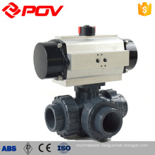 Lever operated plastic upvc 3 way valve water